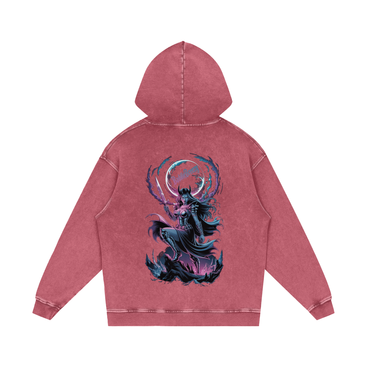 BaddieBreezy Acid Wash Oversize Hoodie