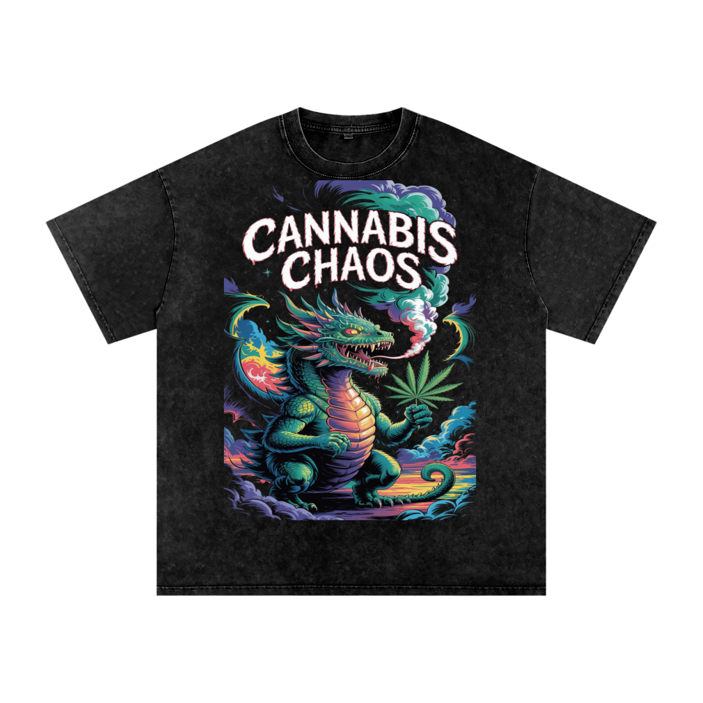 Aonaran 420 Acid Wash Oversize T-Shirt