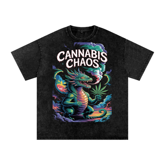 Aonaran 420 Acid Wash Oversize T-Shirt