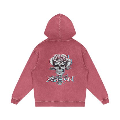 Aonaran 3D Bone Acid Wash Oversize Hoodie