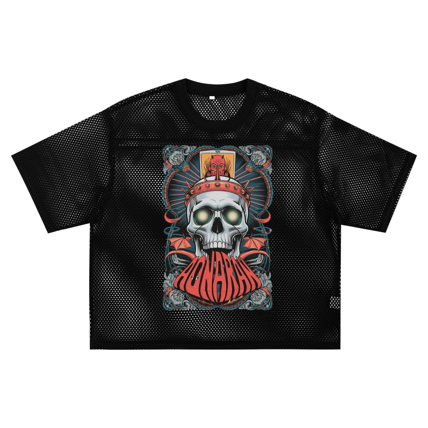 Aonaran 1 OFF See-through Boxy Net T-shirt