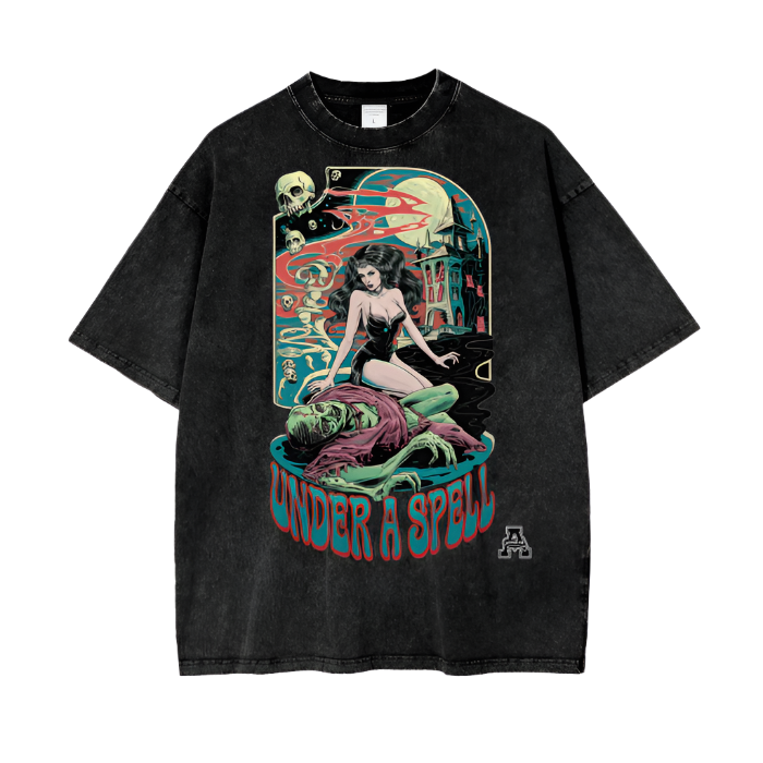 Aonaran Graphic Acid Wash Oversize T-Shirt