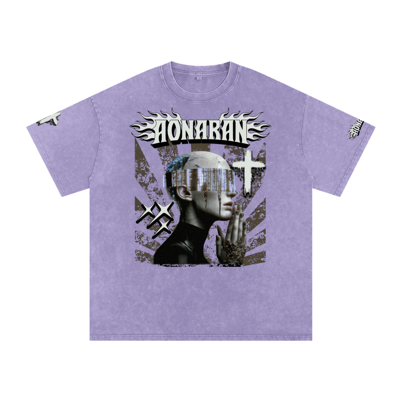 Smiling Tyrant Snow Washed Oversized Cotton T-Shirt