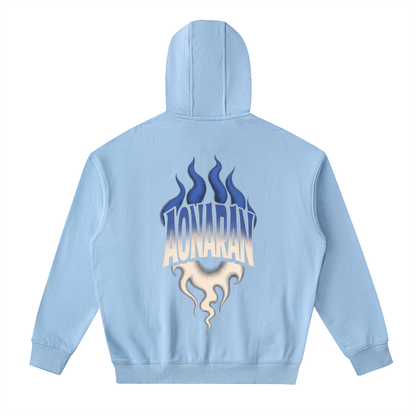 Aonaran Varsity Drop-Shoulder Zip Up Hoodie