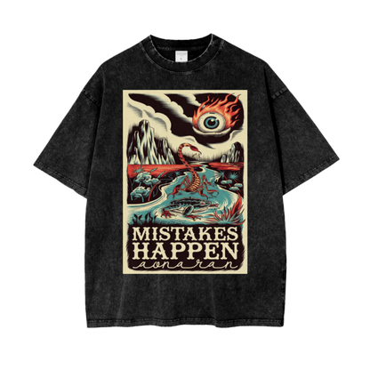 Aonaran Graphic Acid Wash Oversize T-Shirt