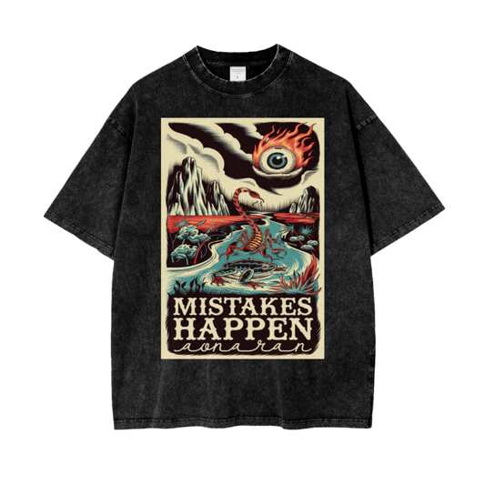 Aonaran Graphic Acid Wash Oversize T-Shirt