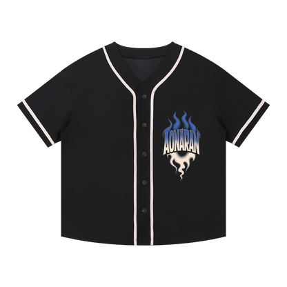 Aonaran Varsity Contrast Piped Button-Up Jersey