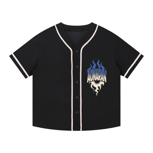 Aonaran Varsity Contrast Piped Button-Up Jersey