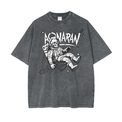 Aonaran Graphic Acid Wash Oversize T-Shirt