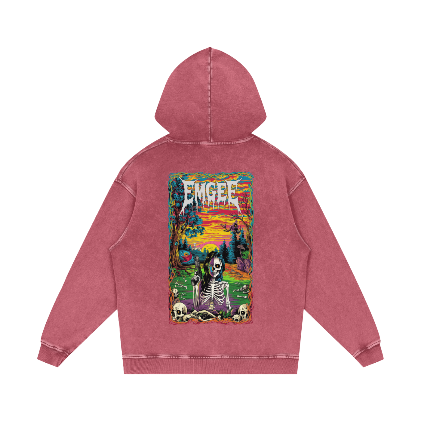 EMGEE Acid Wash Oversize Hoodie