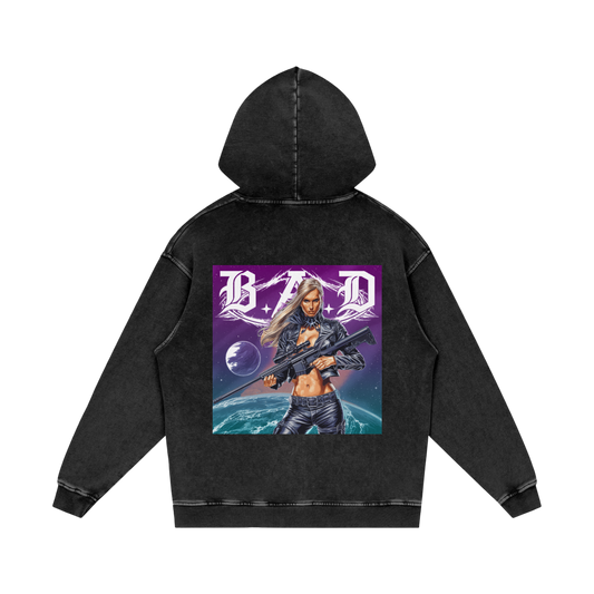 B.A.D. Acid Wash Oversize Hoodie