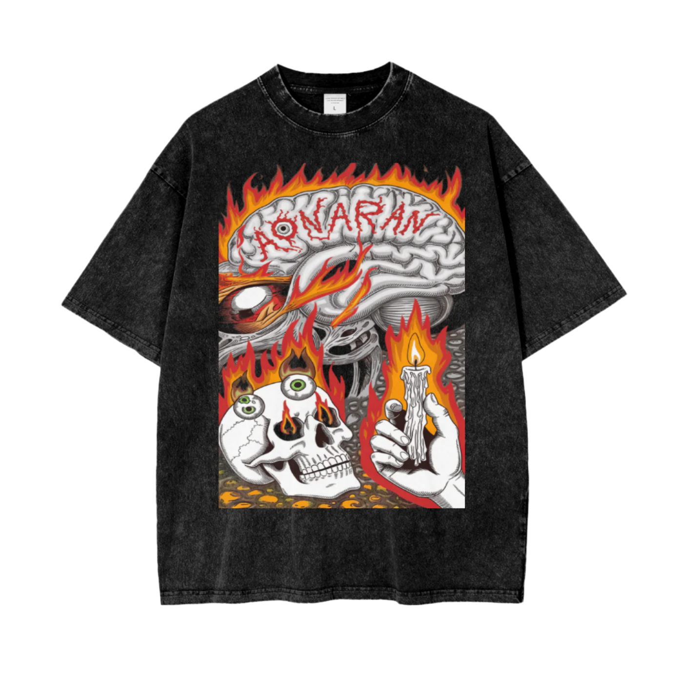 Aonaran Graphic Acid Wash Oversize T-Shirt