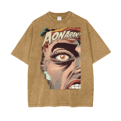 Aonaran Graphic Acid Wash Oversize T-Shirt