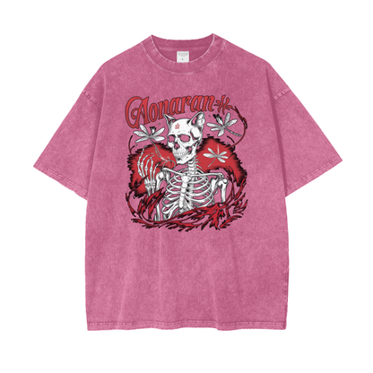 Aonaran Graphic Acid Wash Oversize T-Shirt