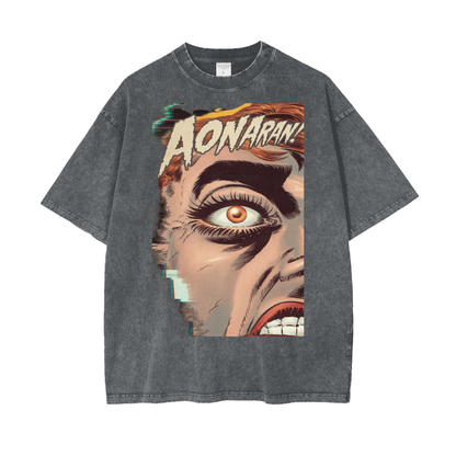 Aonaran Graphic Acid Wash Oversize T-Shirt