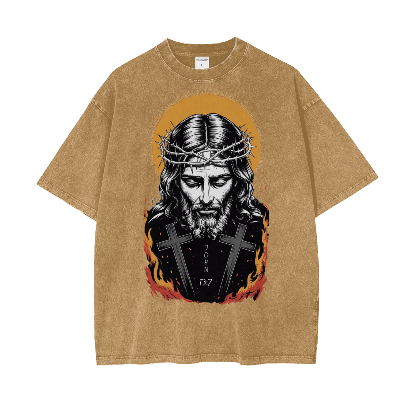 Jesus is King Oversize Snow Washed T-Shirt