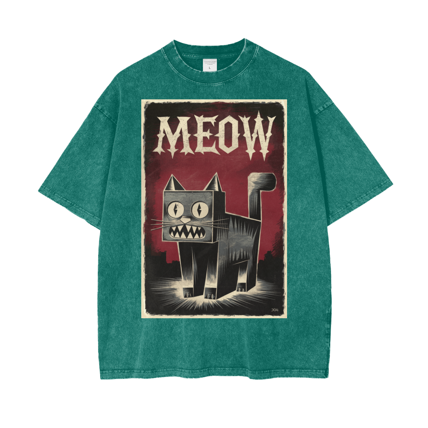 Aonaran Graphic Acid Wash Oversize T-Shirt