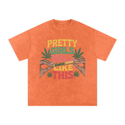 Aonaran 420 Acid Wash Oversize T-Shirt