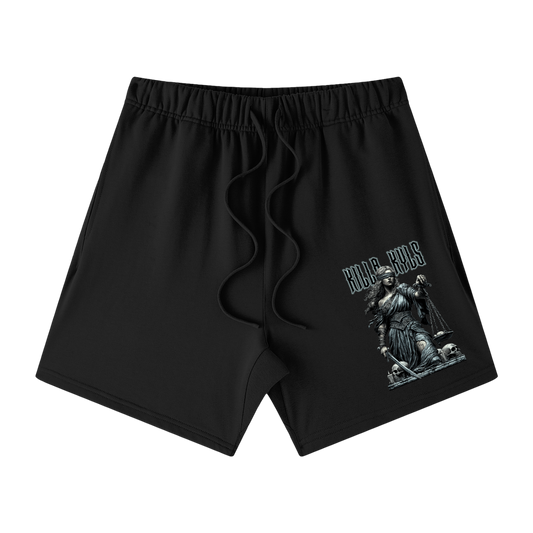 killakyls Unisex Earth Tone Loose Fit Cotton Shorts