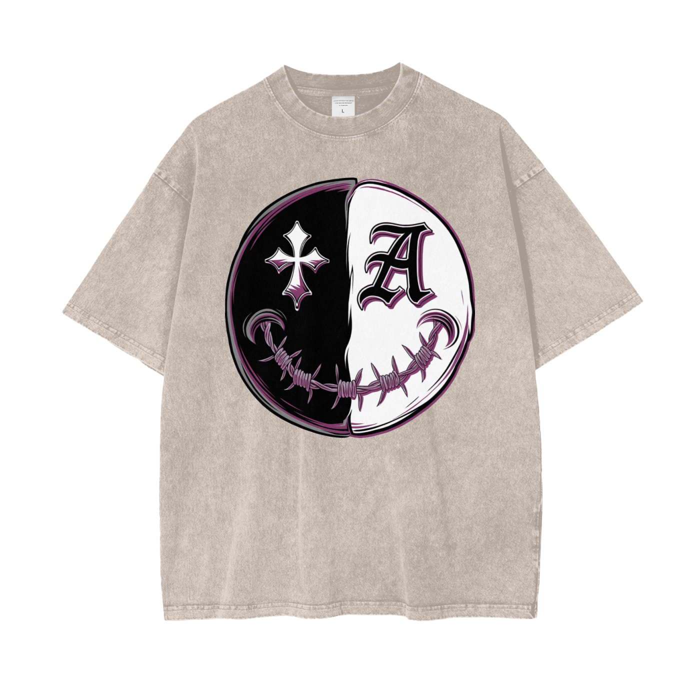 Aonaran Asylum Oversize Snow Washed T-Shirt