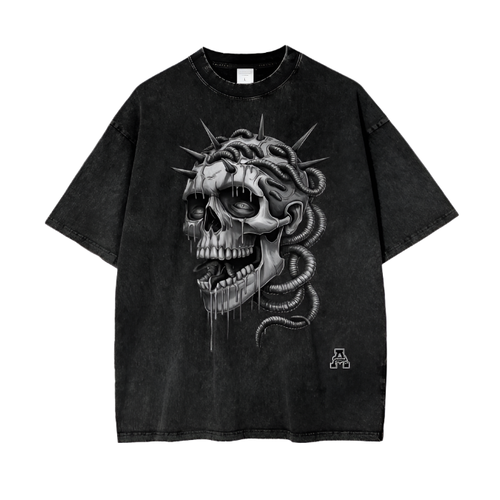 Aonaran Graphic Acid Wash Oversize T-Shirt