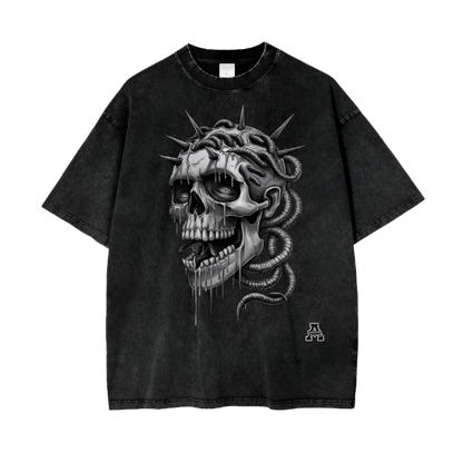 Aonaran Graphic Acid Wash Oversize T-Shirt