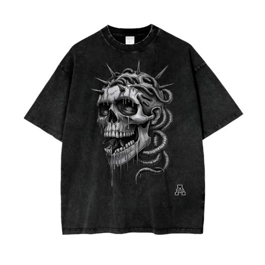 Aonaran Graphic Acid Wash Oversize T-Shirt