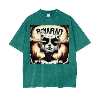 Aonaran Graphic Acid Wash Oversize T-Shirt