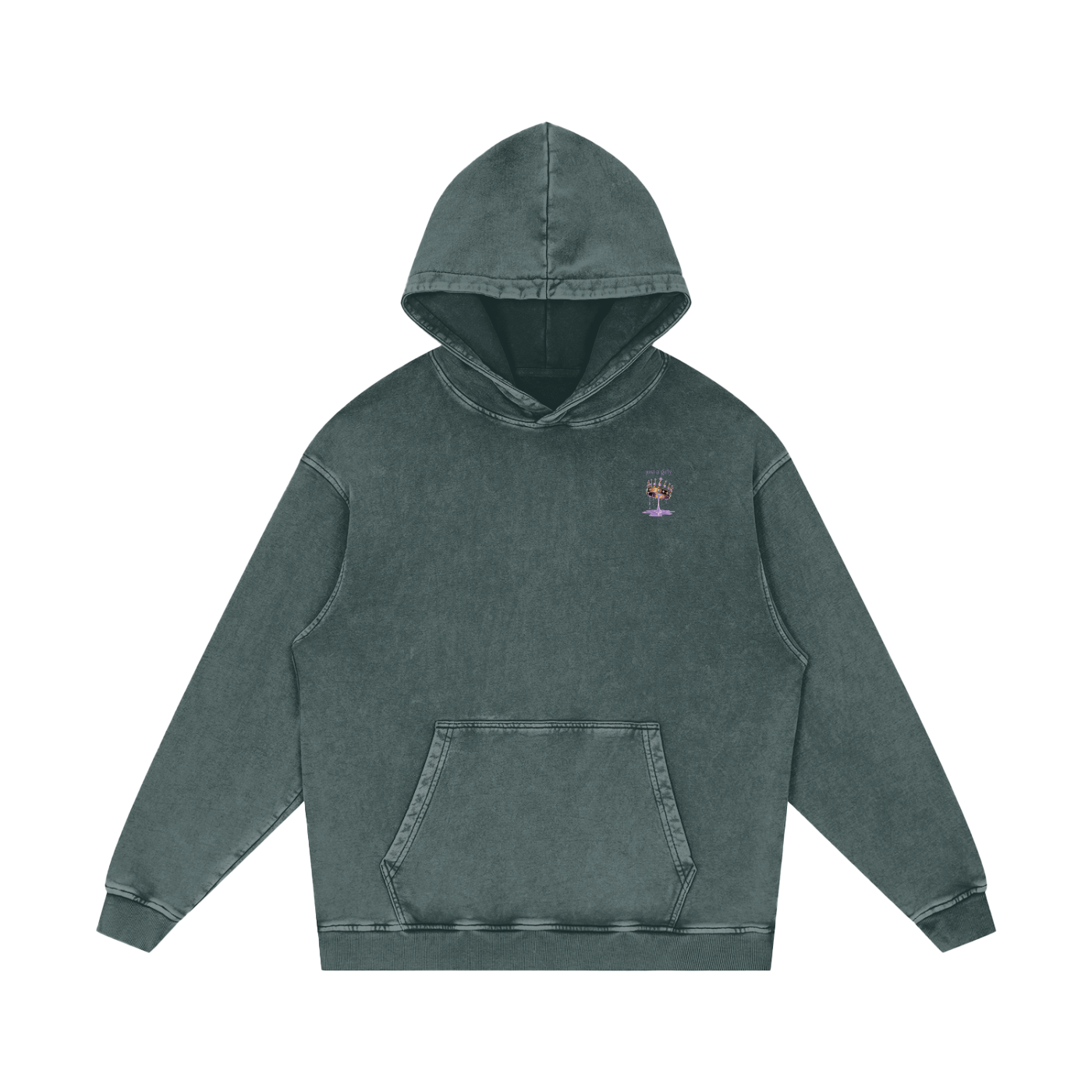 Khaleesi Acid Wash Oversize Hoodie
