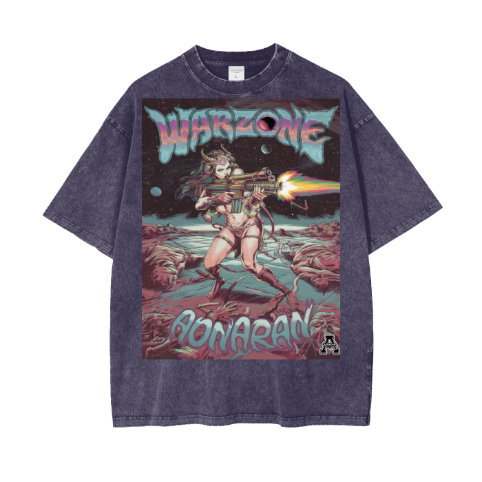 Aonaran Graphic Acid Wash Oversize T-Shirt