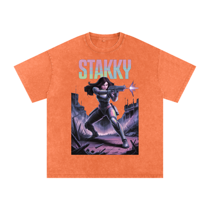Stakky Season 2 Acid Wash Oversize T-Shirt