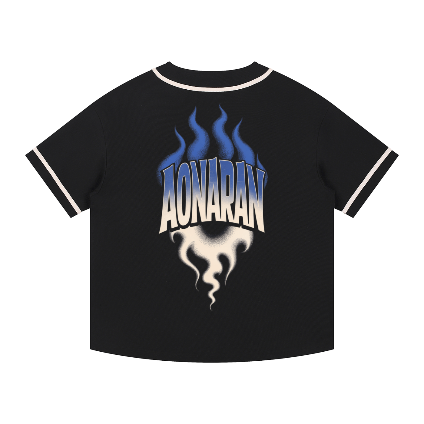 Aonaran Varsity Contrast Piped Button-Up Jersey