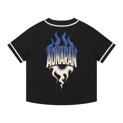 Aonaran Varsity Contrast Piped Button-Up Jersey