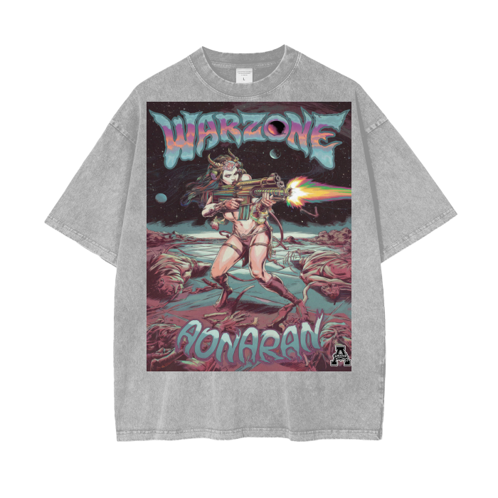 Aonaran Graphic Acid Wash Oversize T-Shirt
