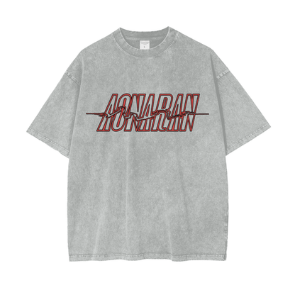 Aonaran Graphic Acid Wash Oversize T-Shirt