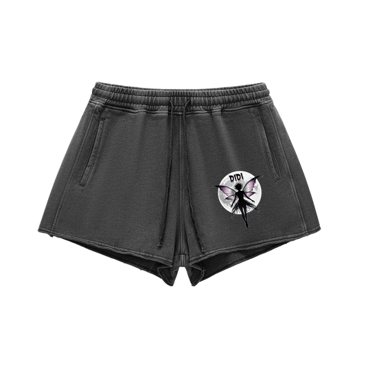 DIDI Season 2 Washed Raw Edge Drawstring Shorts