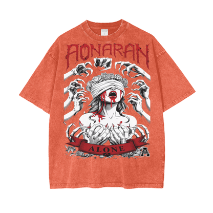 Aonaran Graphic Acid Wash Oversize T-Shirt