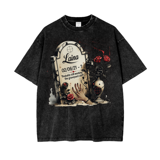 Laina Oversize Snow Washed T-Shirt