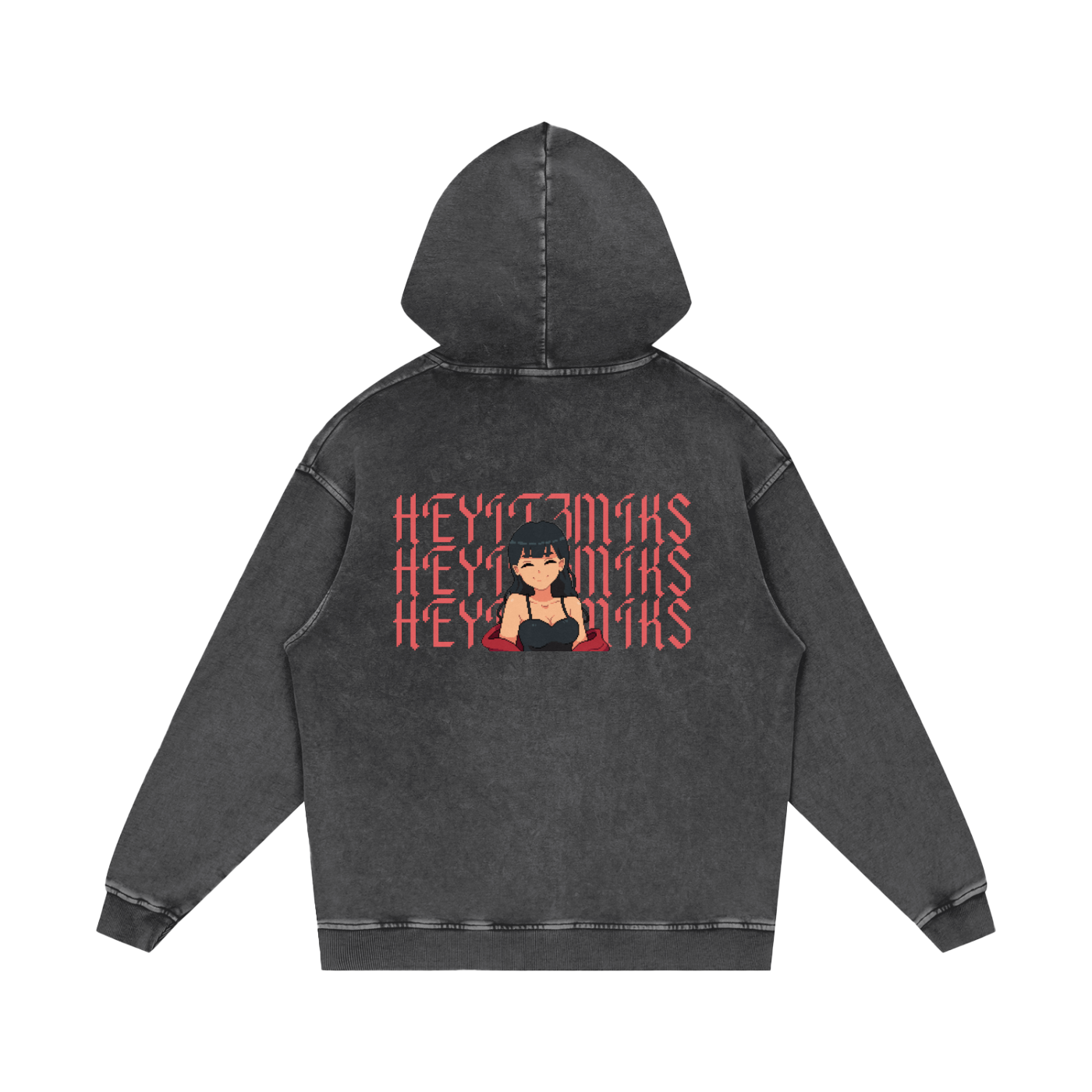 HeyItzMiks Acid Wash Oversize Hoodie