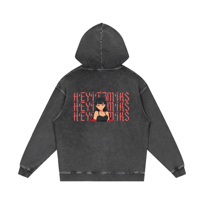 HeyItzMiks Acid Wash Oversize Hoodie