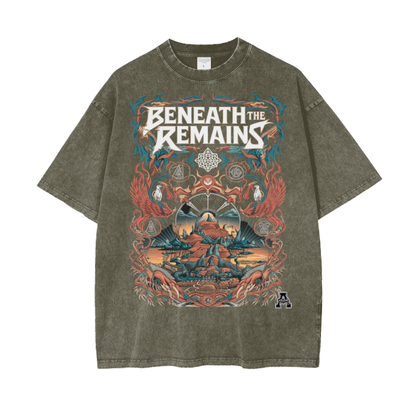 Aonaran Graphic Acid Wash Oversize T-Shirt
