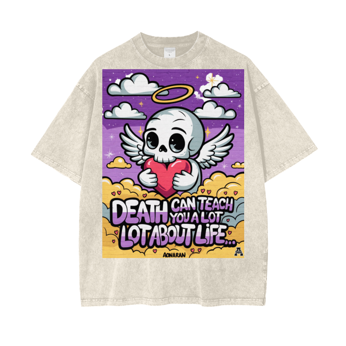 Aonaran Graphic Acid Wash Oversize T-Shirt