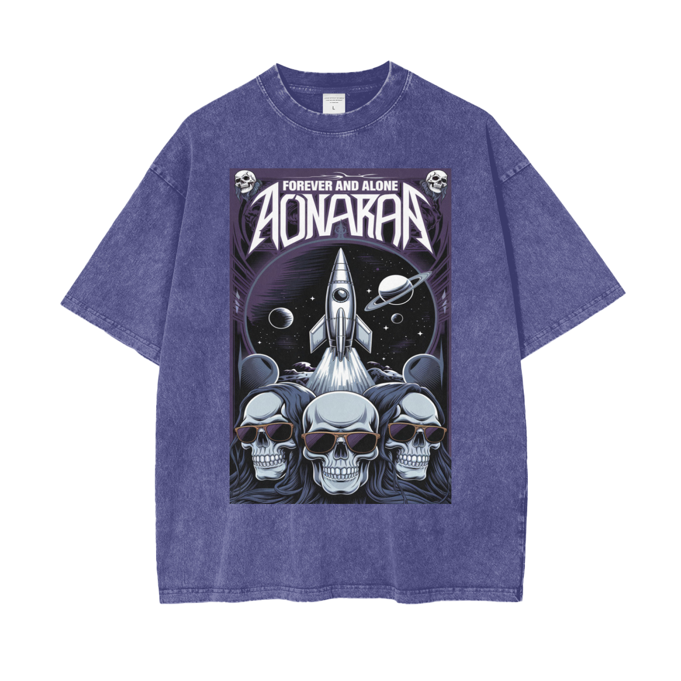 Aonaran Graphic Acid Wash Oversize T-Shirt