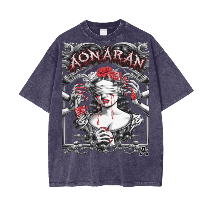 Aonaran Graphic Acid Wash Oversize T-Shirt