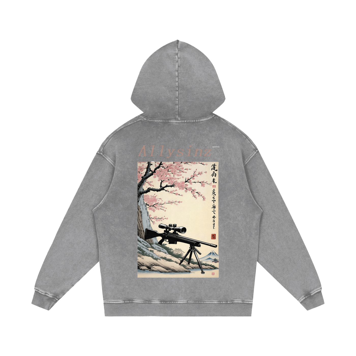 Allysinz Acid Wash Oversize Hoodie