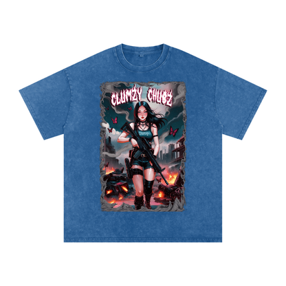 Clumzy Chubz Acid Wash Oversize T-Shirt