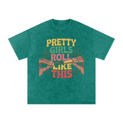 Aonaran 420 Acid Wash Oversize T-Shirt