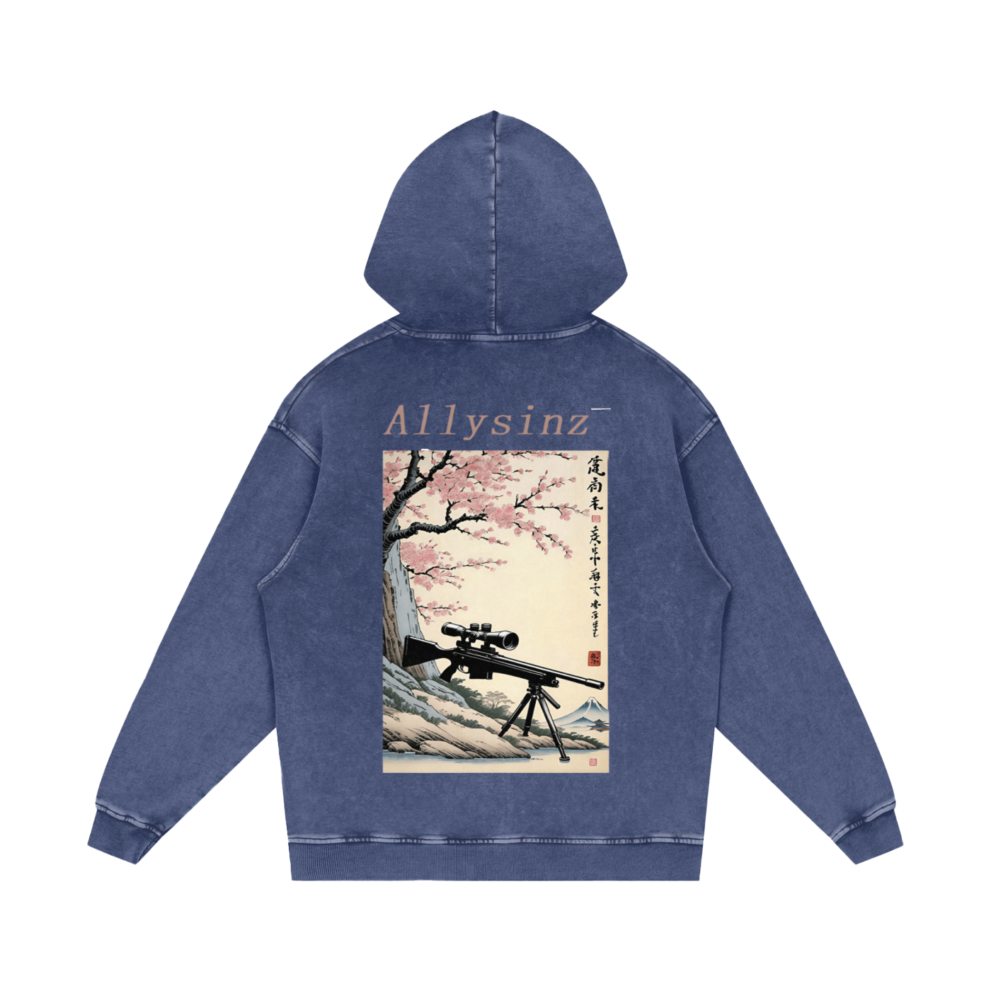 Allysinz Acid Wash Oversize Hoodie