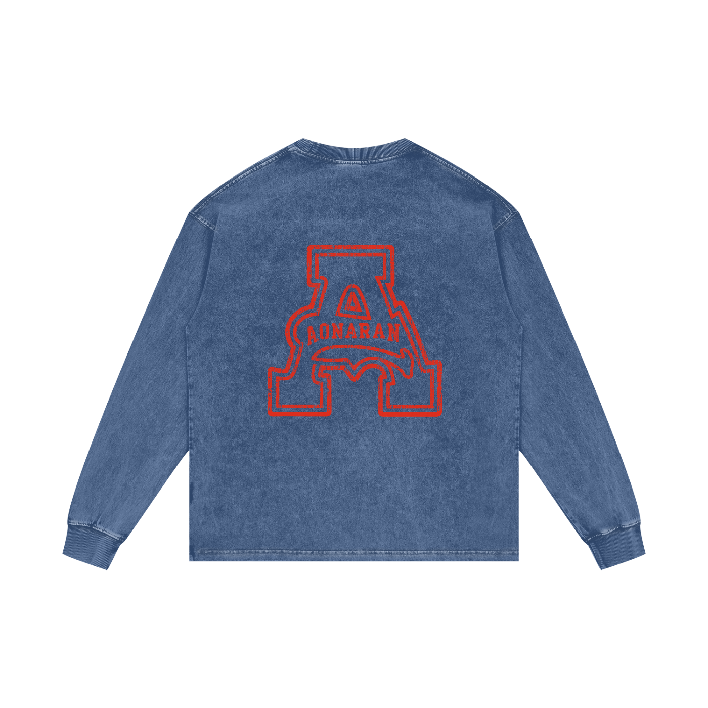 Aonaran Elementals Acid Wash Oversize Long Sleeve T-Shirt