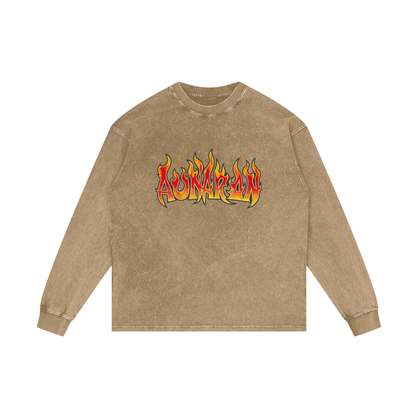 Aonaran Elementals Acid Wash Oversize Long Sleeve T-Shirt
